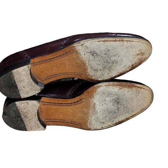 Vintage Cole Haan Men\'s Brown Leather Tassel Wing Tip Loafers Sz 8 D Made Italy main image 7